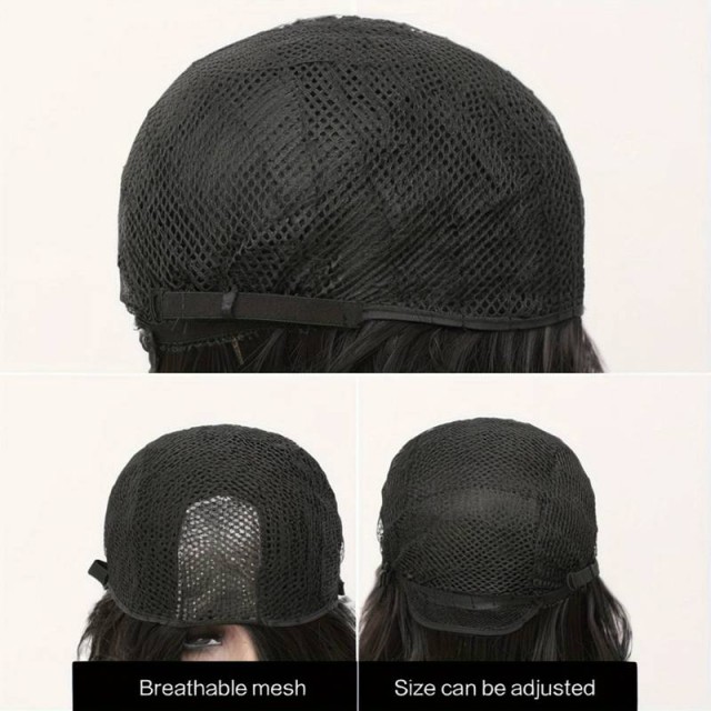 Dolga ženska lasulja v črni  barvi 