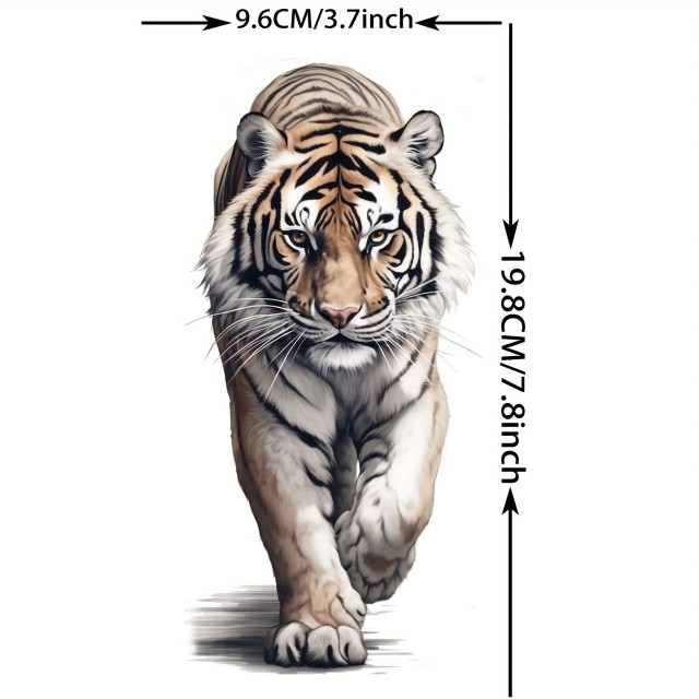 Moška tatoo nalepka z realističnim tigrom