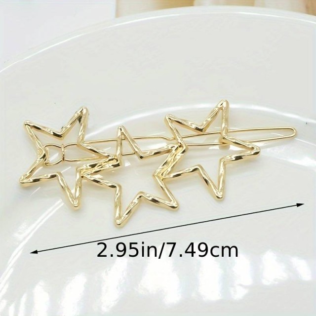 Špangica za lase v zlati barvi, tri zvezdice