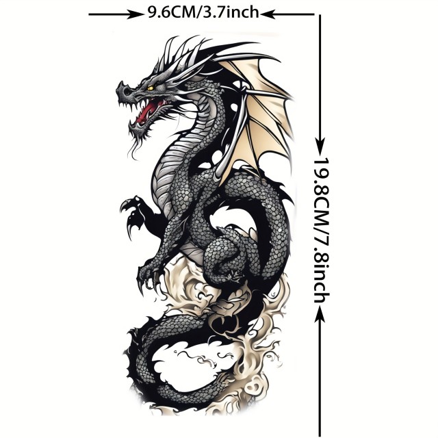 Začasna tattoo nalepka z motivom zmaja