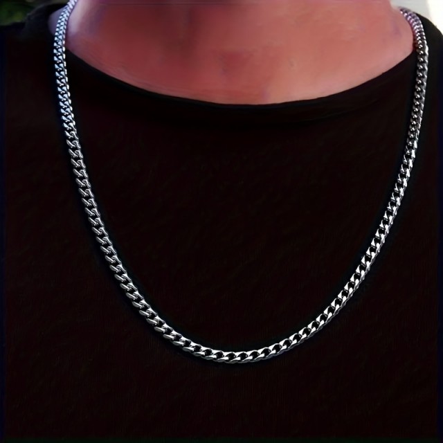 Moška kubanska verižica iz jekla 