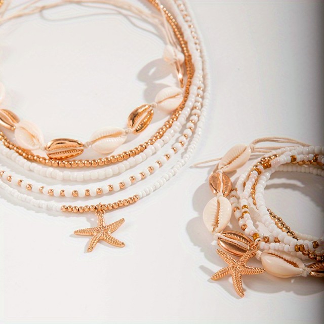 12 delni poletni komplet zapestnic in verižic