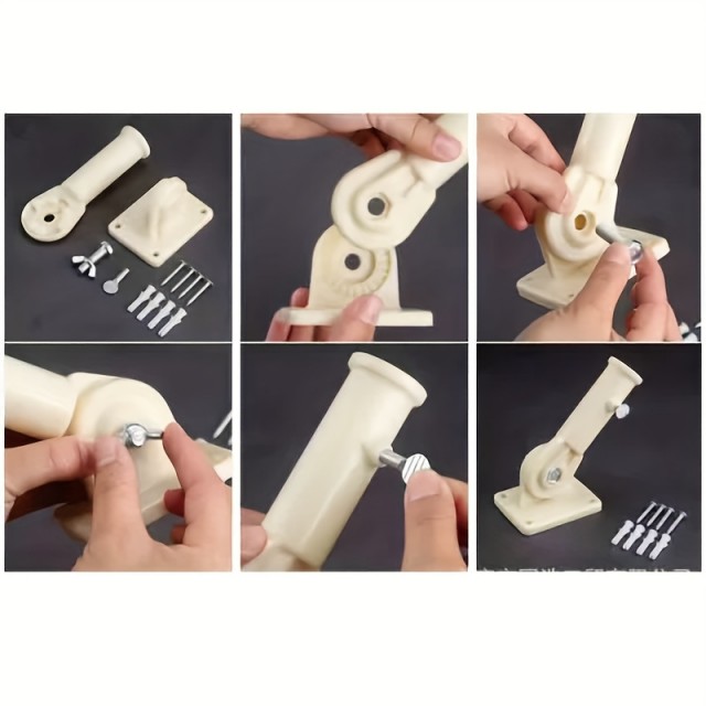 Univerzalni beli stenski nosilec za zastave – nastavljiv 