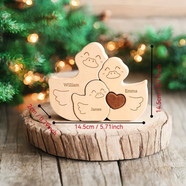 Personalizirana lesena račja sestavljanka, VAŠA DRUŽINA