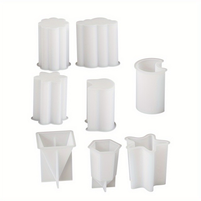 Komplet 8 silikonskih kalupov za sveče 