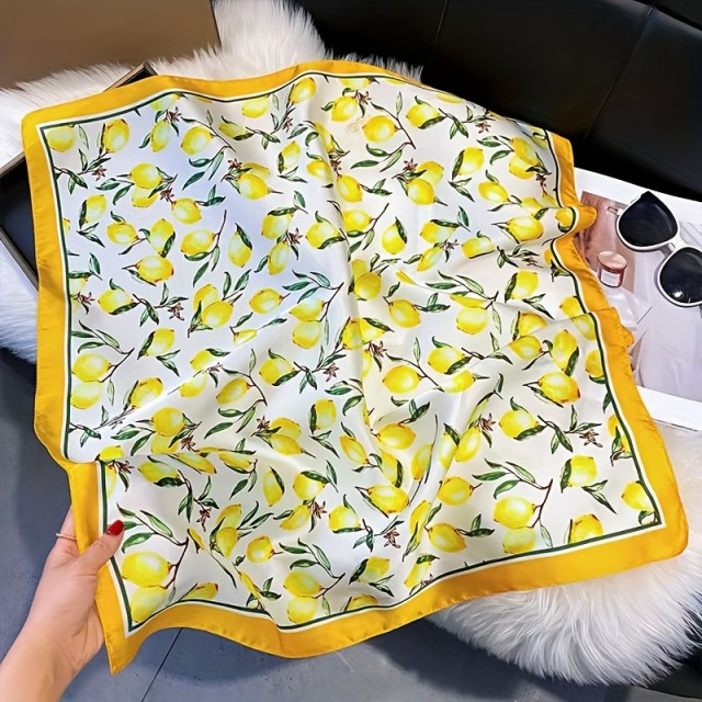 Elegantna ženska ruta za lase z motivom limon
