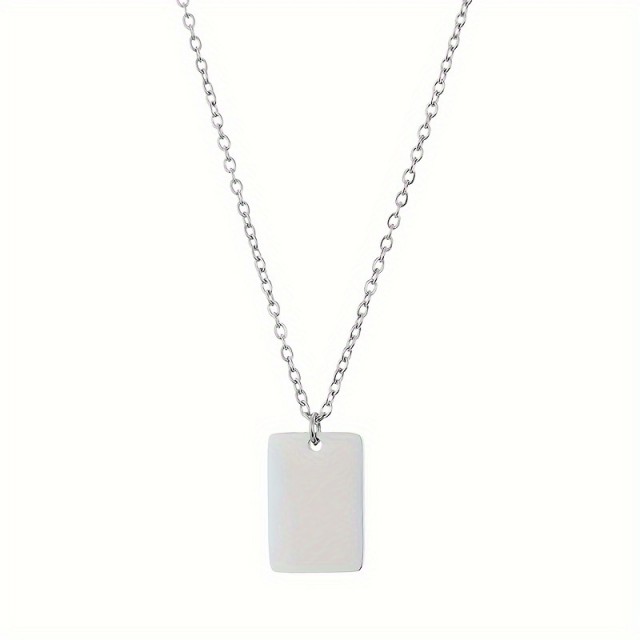 Personalizirana ogrlica s pravokotnim obeskom in gravuro po želji