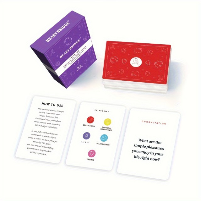 HEART BRIDGE – Komplet 53 Kart za Spodbudo, Samoljubezen in Osebno Rast