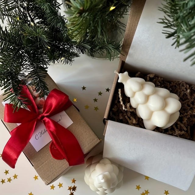 3D silikonski kalup za sveče v obliki božične smreke