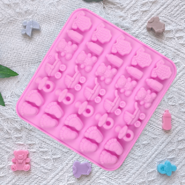 Silikonski model z otroško tematiko za dekoracijo svečk mil tort