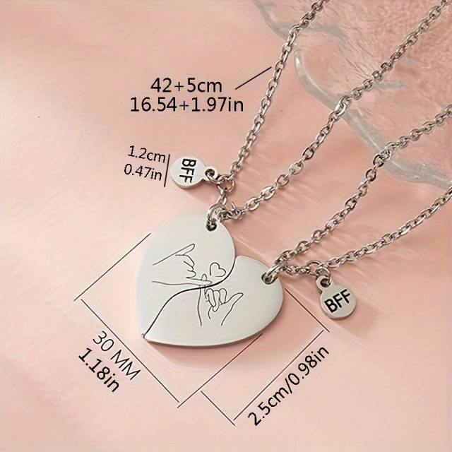 Komplet 2 personaliziranih ogrlic za najboljši prijateljici