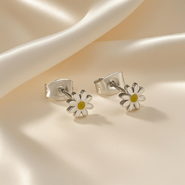 1 par drobnih uhanov rožice 316 nerjaveče jeklo