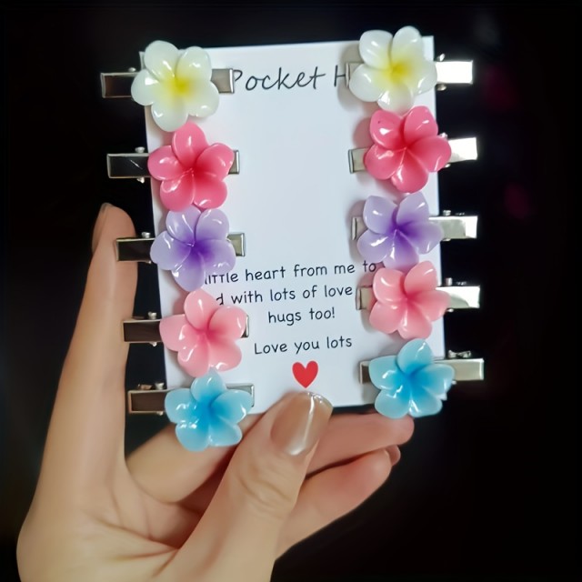 10 kosov pisanih cvetličnih lasnic 