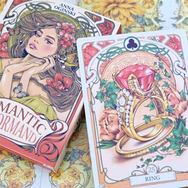 Romantični Lenormand – orakeljske karte v stilu Art Nouveau