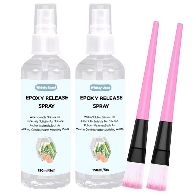 Ločilni sprej za kalupe mil sveč epoksi smole 2X 150 ml + 2 čopiča 