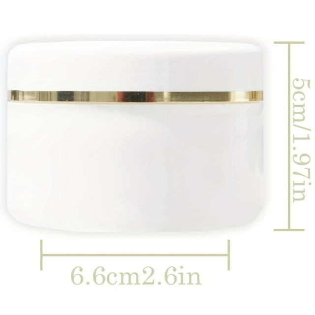 Bela plastična kozmetična posodica s kupolastim pokrovom 100ml