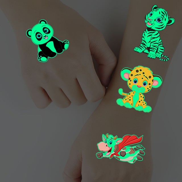 Komplet 68 svetlečih začasnih tetovaž 