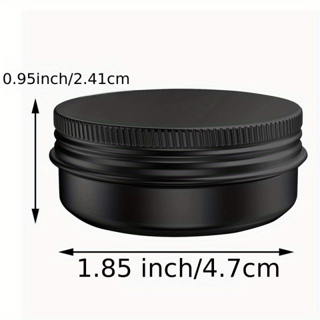 Črna aluminijasta posoda s pokrovčkom 30ml