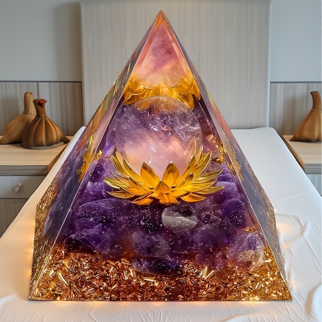  Piramida iz orgonita z ametistom 