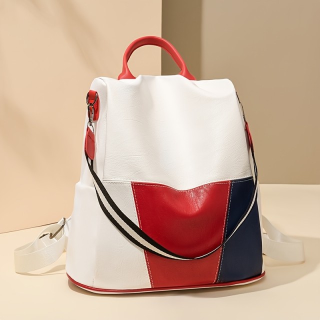 Trobarvni ženski nahrbtnik z nastavljivimi naramnicami