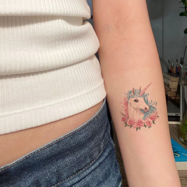 Komplet tattoo nalepk samorogi vodoodporne