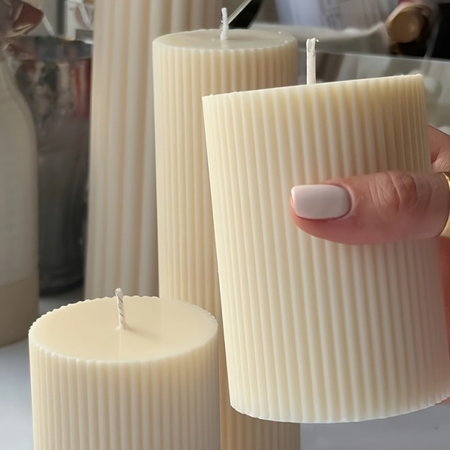  Silikonski model za sveče – veliki rebrasti valj