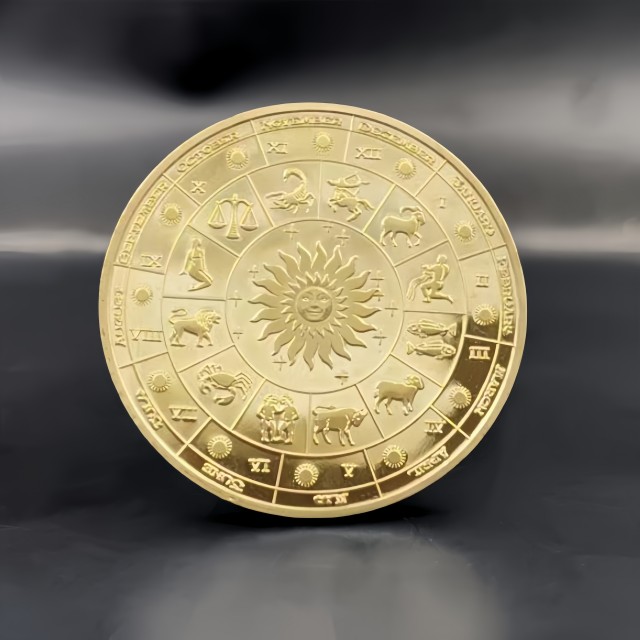 Spominski kovanec – Lunine faze in horoskopska znamenja