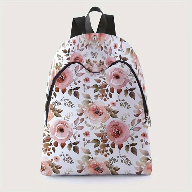 Eleganten nahrbtnik s cvetličnim potiskom