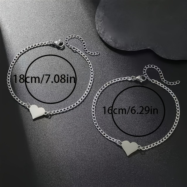 Komplet 2 zapestnic ZANJO in ZANJ s srcem