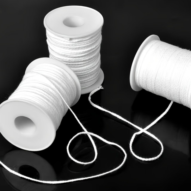 Bombažni stenj za sveče v kolutu 183m