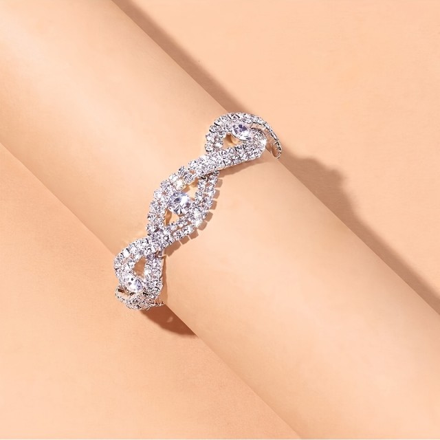 Luksuzna zapestnica za gležnje imitacija diamantov 