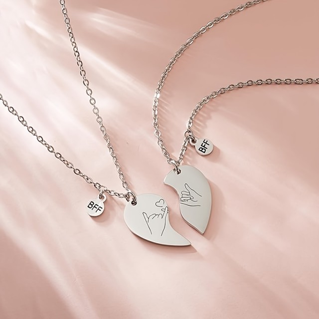 Komplet 2 personaliziranih ogrlic za najboljši prijateljici