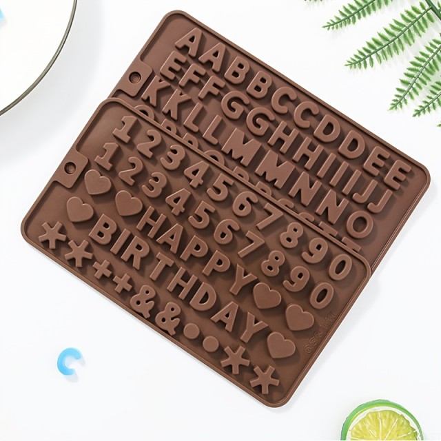 Komplet 2 silikonskih modelov s črkami in številkami