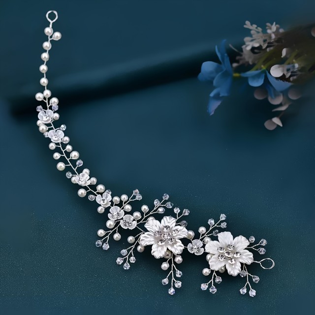 Prefinjen elegantni poročni dodatek za lase z rožami