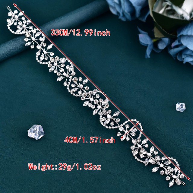 Eleganten poročni lasni obroč s kamenčki