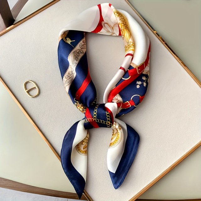 Elegantna kvadratna ruta z boho mornarskim potiskom