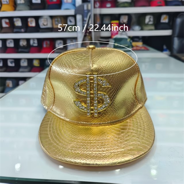 Zlata snapback kapa z dolarjem