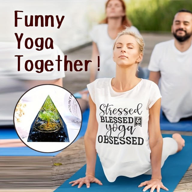 Orgonitna piramida z drevesom življenja Peridot & Obsidian 5 cm