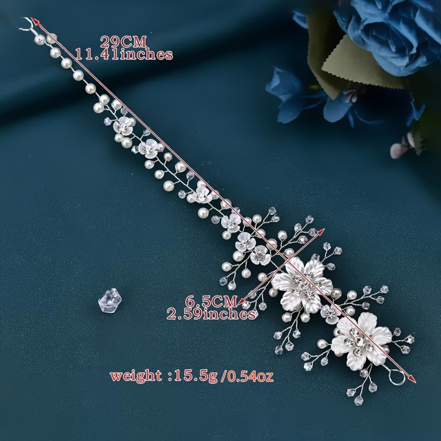 Prefinjen elegantni poročni dodatek za lase z rožami