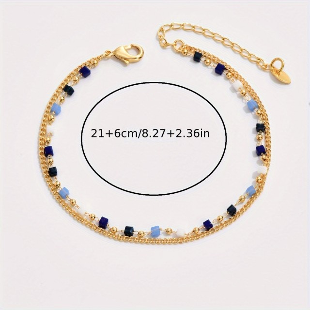 Komplet 2 zapestnic za nogo z boemskim stilom