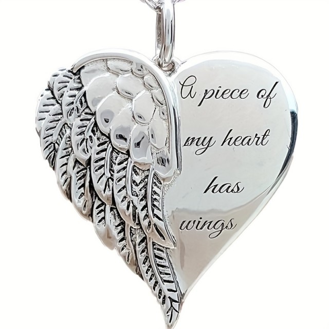 Ogrlica za spomin na drage pokojne: A piece of my heart has wings