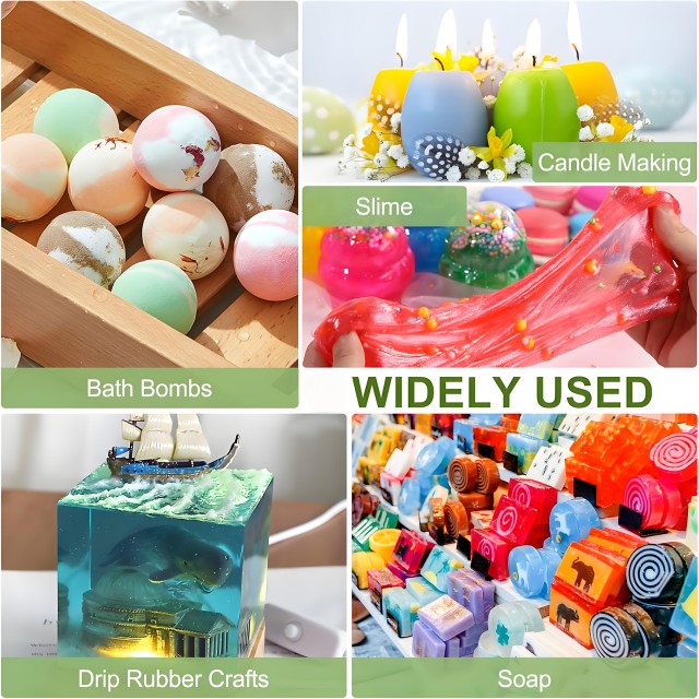 Mica prah komplet 16 barv za izdelavo sveč, mil in bombnih kopeli