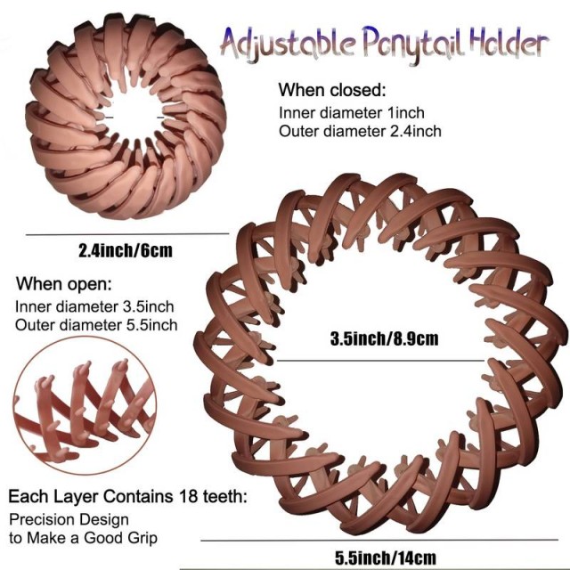 Zaponka za lase v obliki ptičjega gnezda, 3 barve