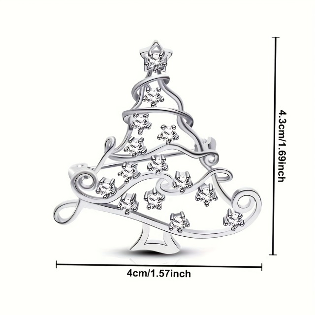 Elegantna broška v obliki smrekice