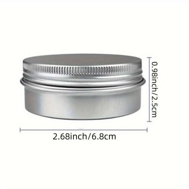 Srebrna aluminijasta posoda s pokrovom 60ml