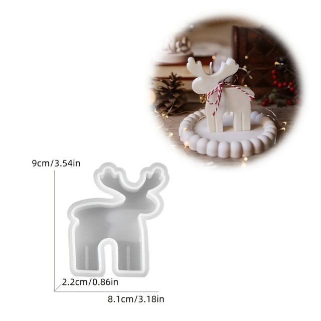 Silikonski kalup v obliki jelenčka - za izdelavo sveč in mila