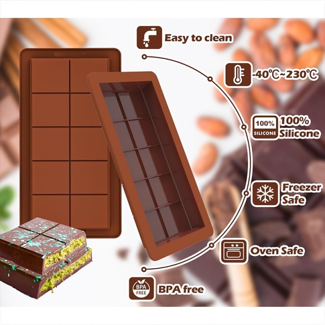 3 delni komplet 3D silikonskih kalupov za sveče ali milo v obliki čokolade