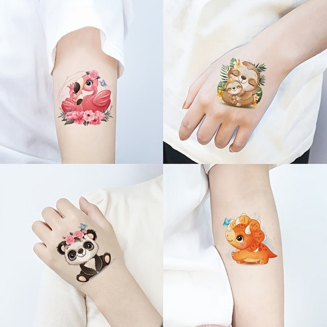 Komplet 40 tatu nalepk z živalskimi motivi