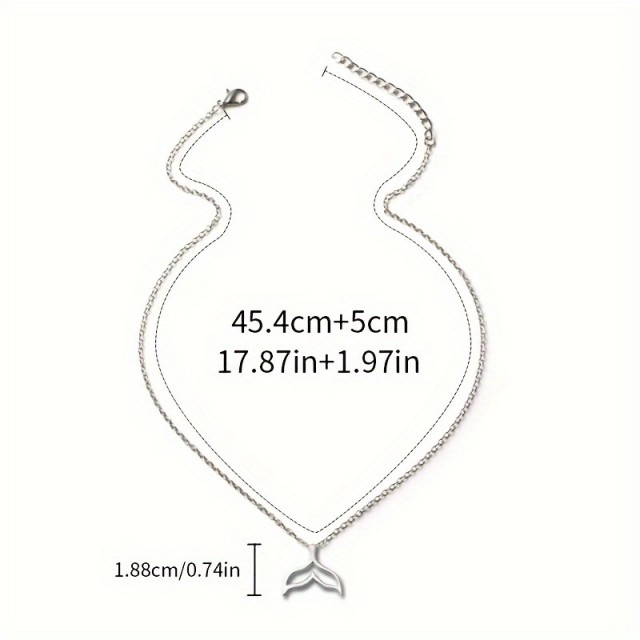 Elegantna ogrlica z obeskom morskega repa