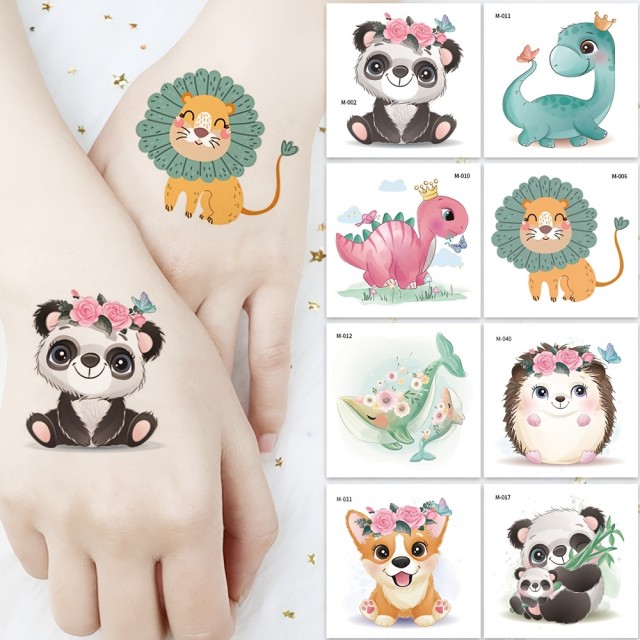 Komplet 40 tatu nalepk z živalskimi motivi